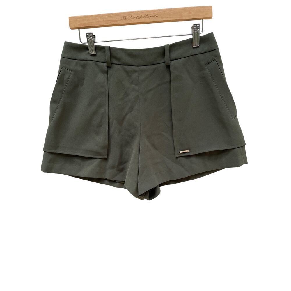 Ted Baker Dressy Olive Army Green Shorts big pockets size 2